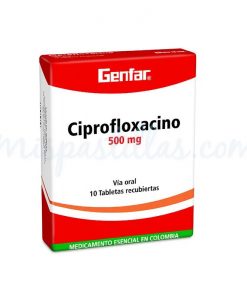 1226-Ciprofloxacino-500-x-10-tab-GENFAR-mispastillas-tienda-pastillas-medellin-colombia